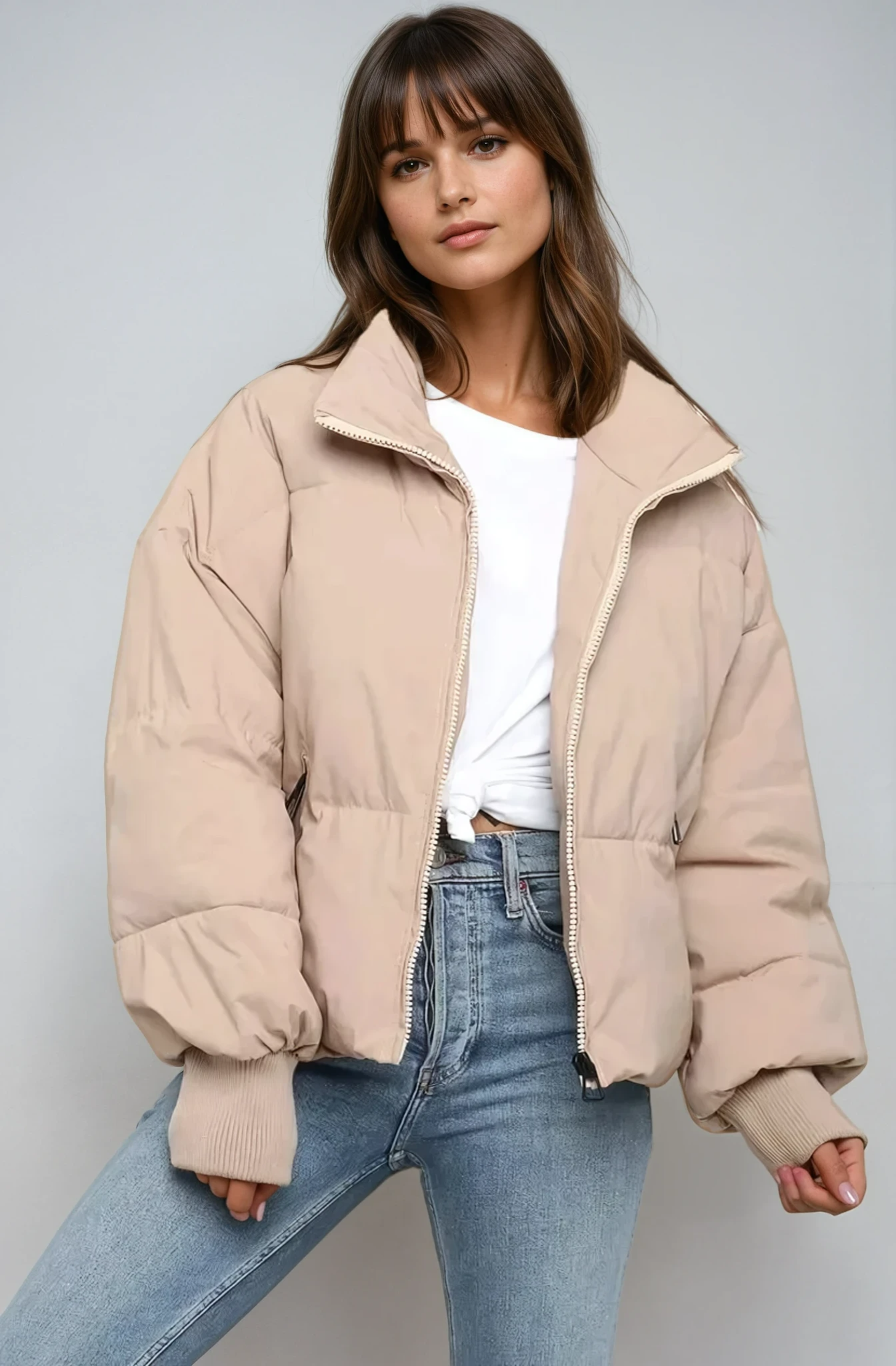 Silk Cotton Puffer Jacket