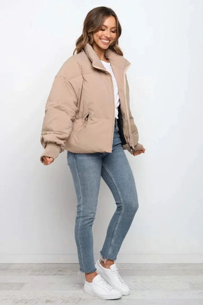 Silk Cotton Puffer Jacket