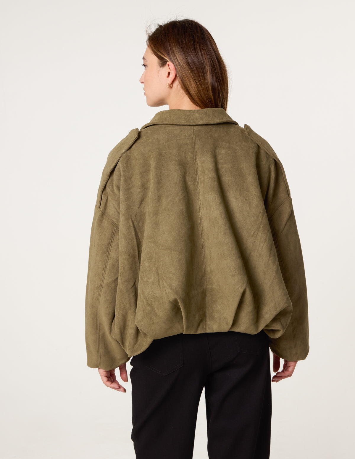 Suedette Puffball Jacket